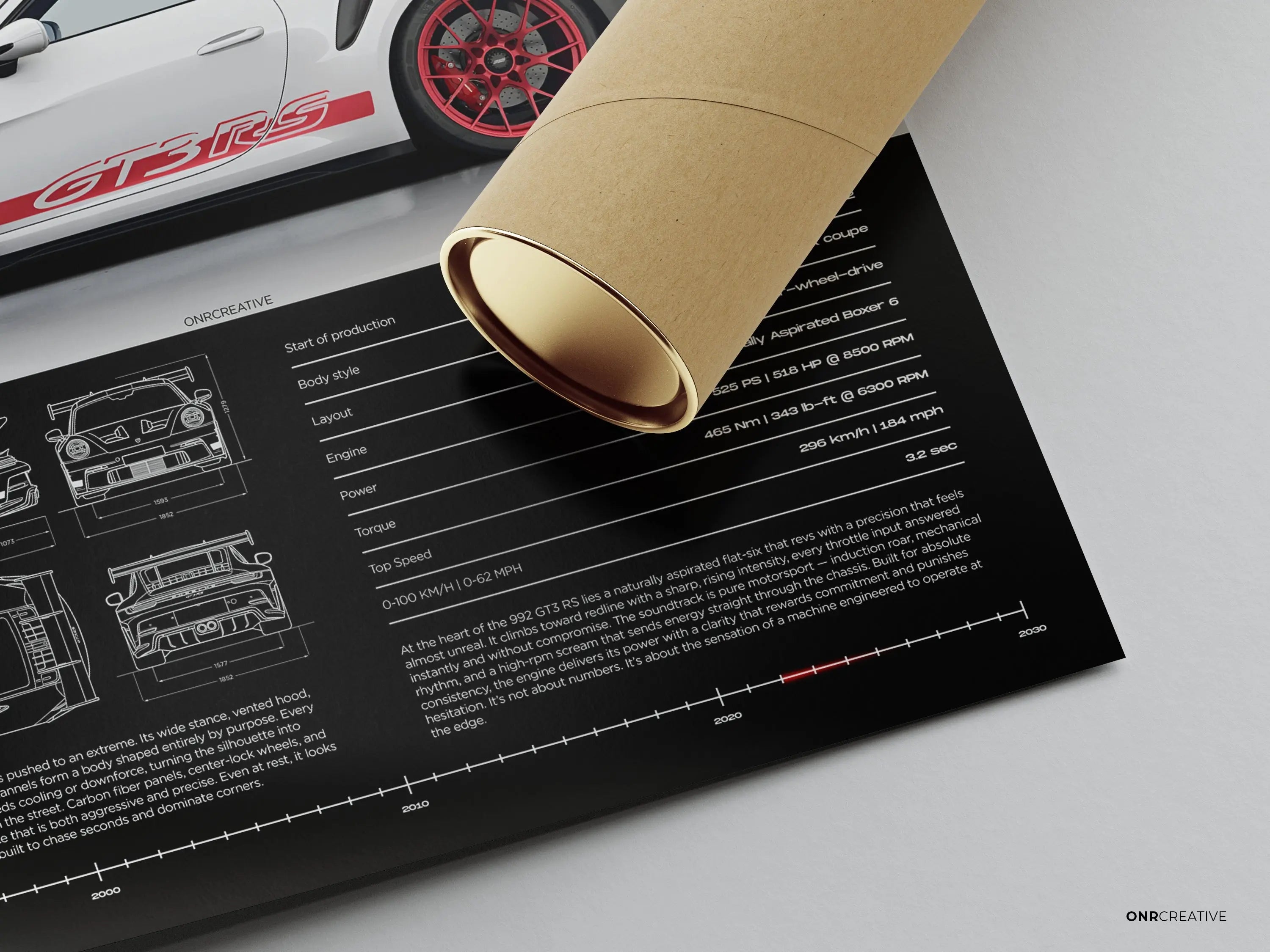 Porsche 911 GT3 RS 992 Car Poster - image 5