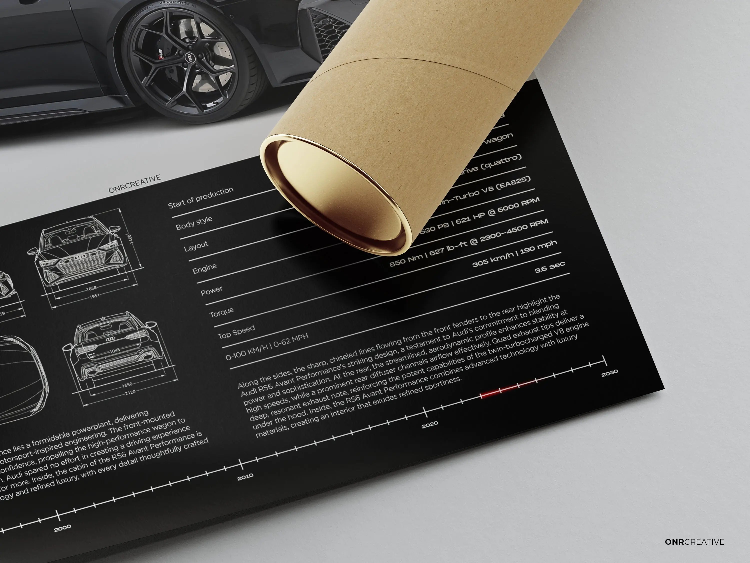Audi RS6 Avant Car Poster - image 4