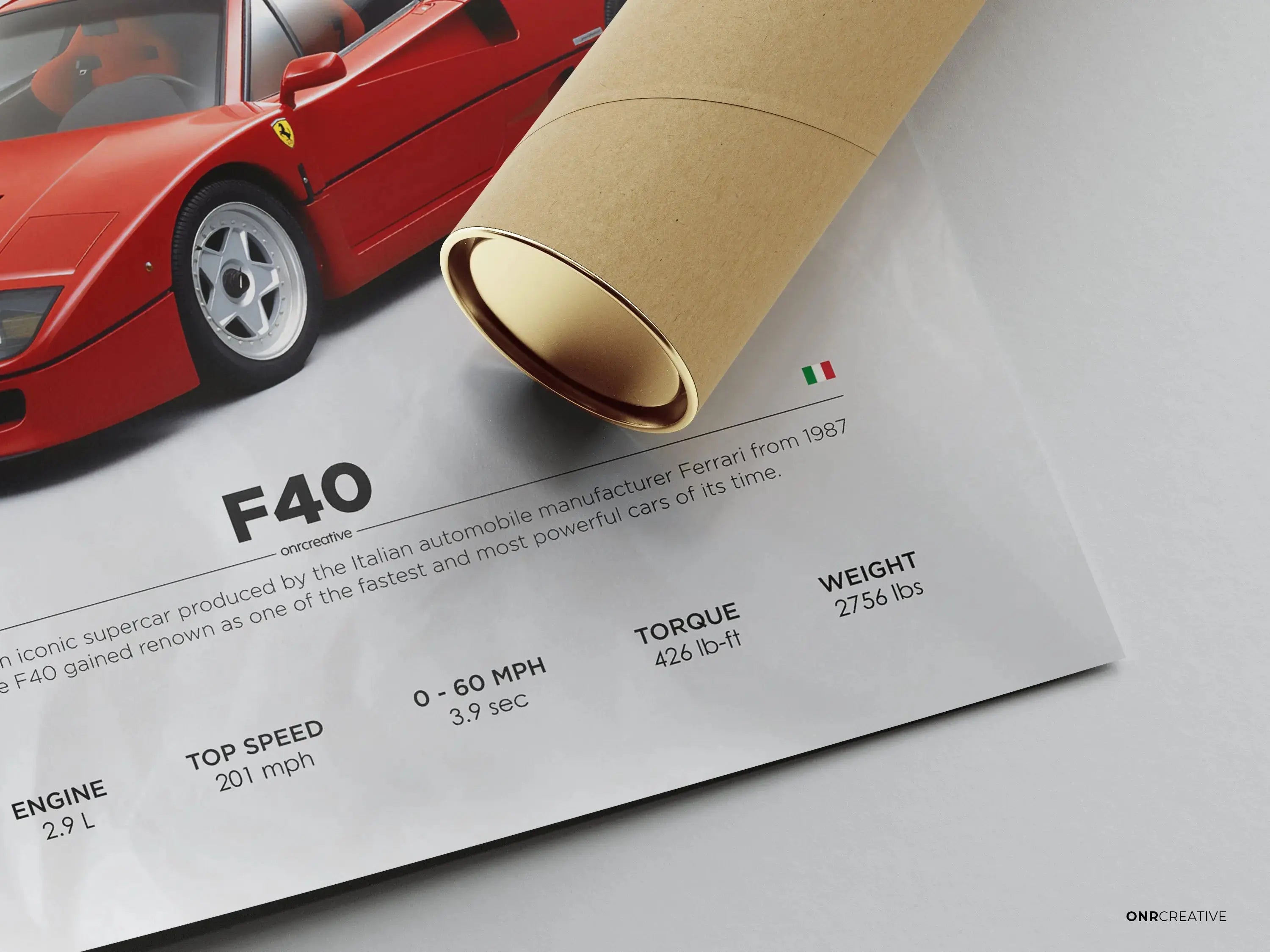 Ferrari F40 Car Poster - image 5