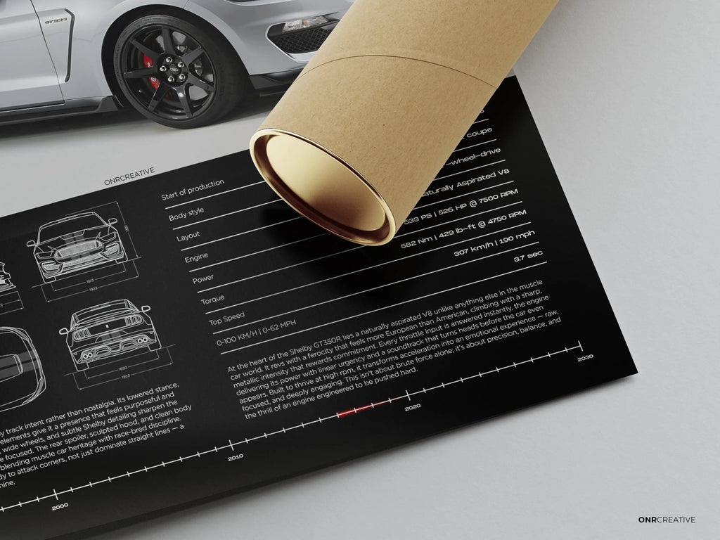Ford Mustang Shelby GT350R Car Poster - image 5