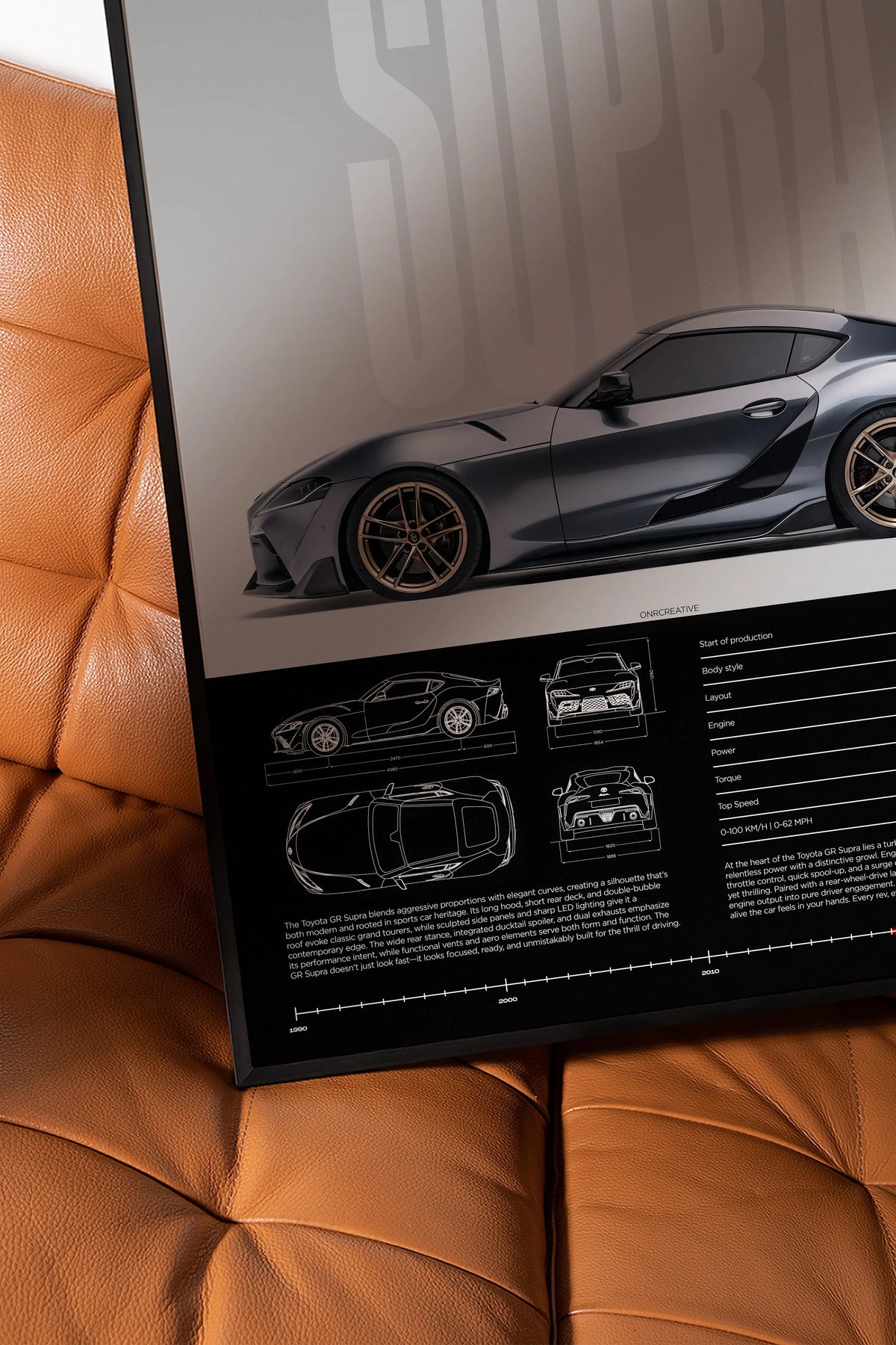 Toyota GR Supra Car Poster - image 5