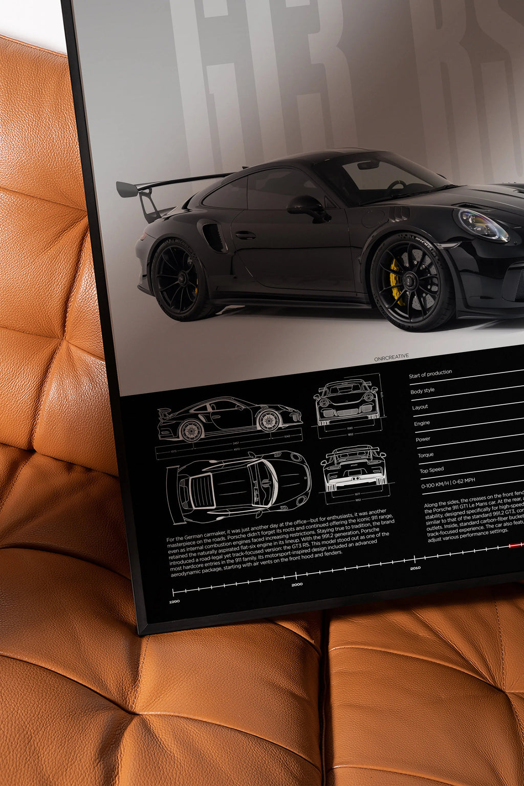 Porsche 911 GT3 RS 991.2 Car Poster - image 5