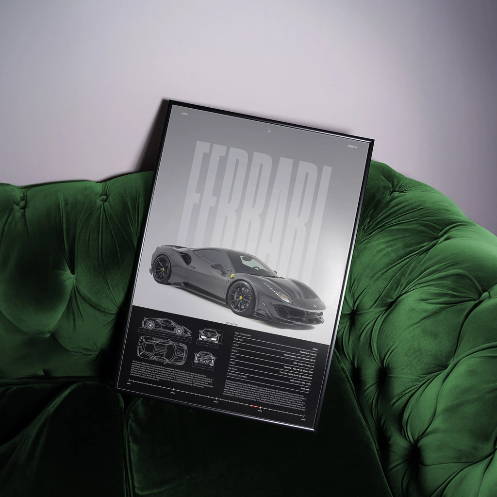 Ferrari 488 Pista Car Poster - image 2