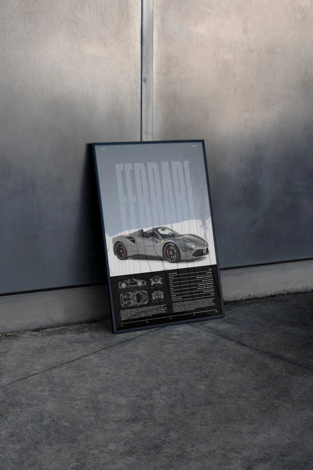 Ferrari 488 Spider Car Poster - image 2