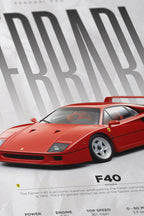 Ferrari F40 Car Poster - image 3