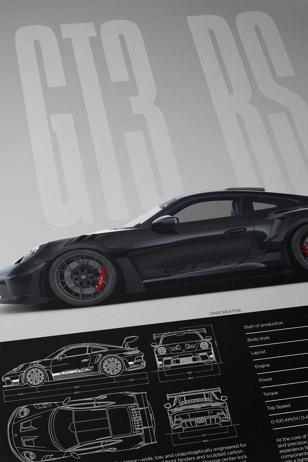 Porsche 911 GT3 RS Car Poster - image 6