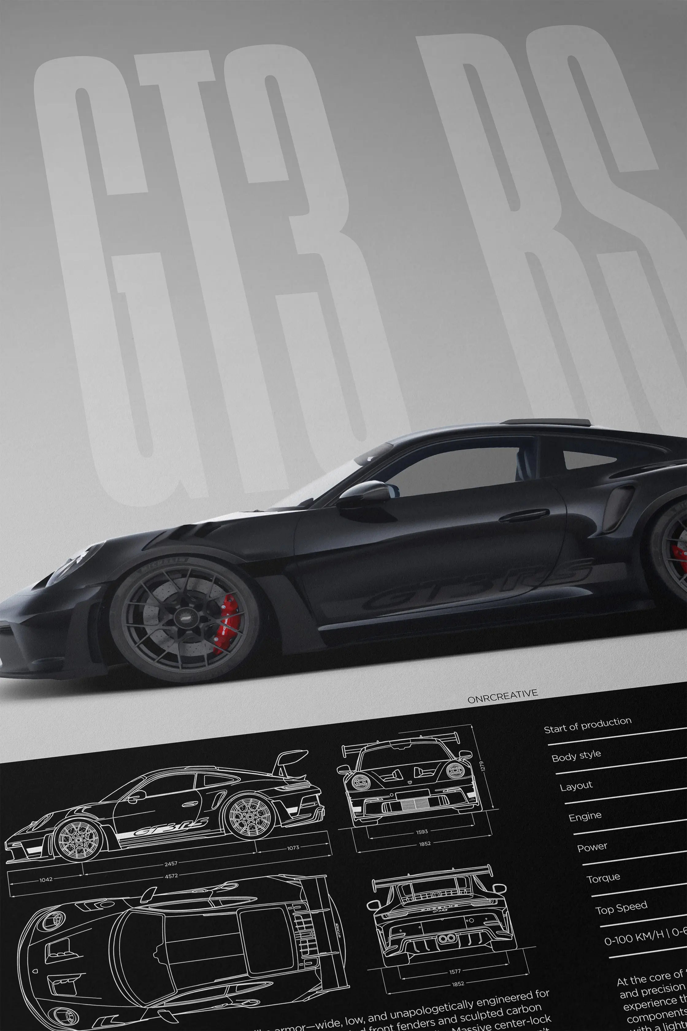 Porsche 911 GT3 RS Car Poster - image 6