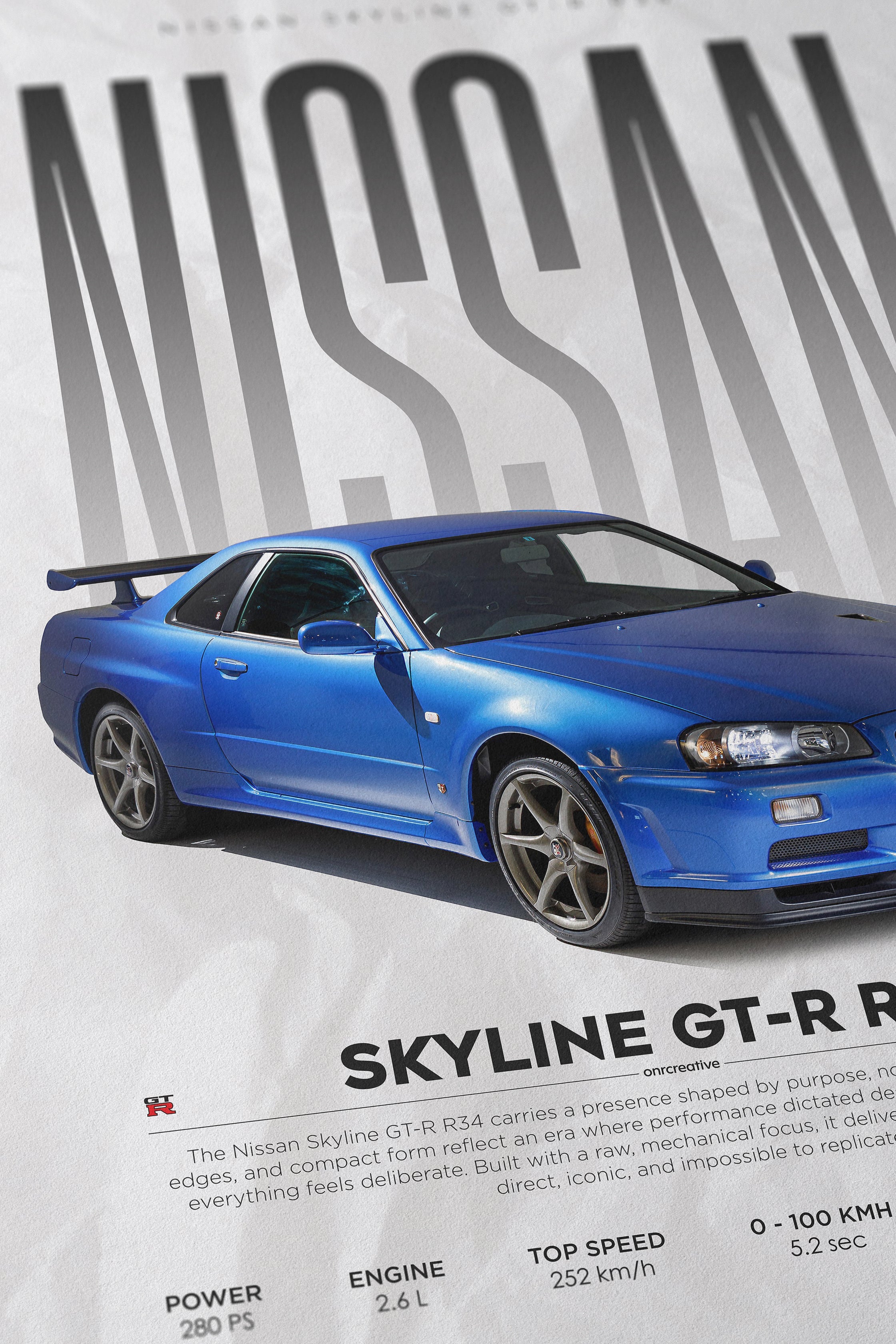 Nissan Skyline GT-R R34 Poster - image 4