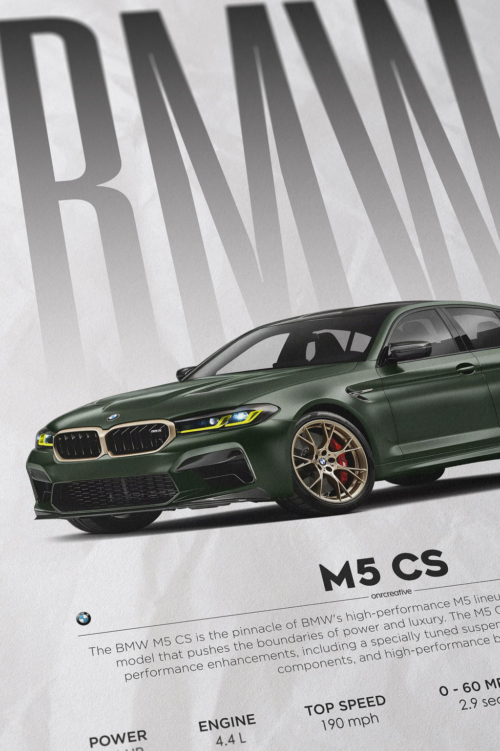 BMW M5 CS Poster - image 2