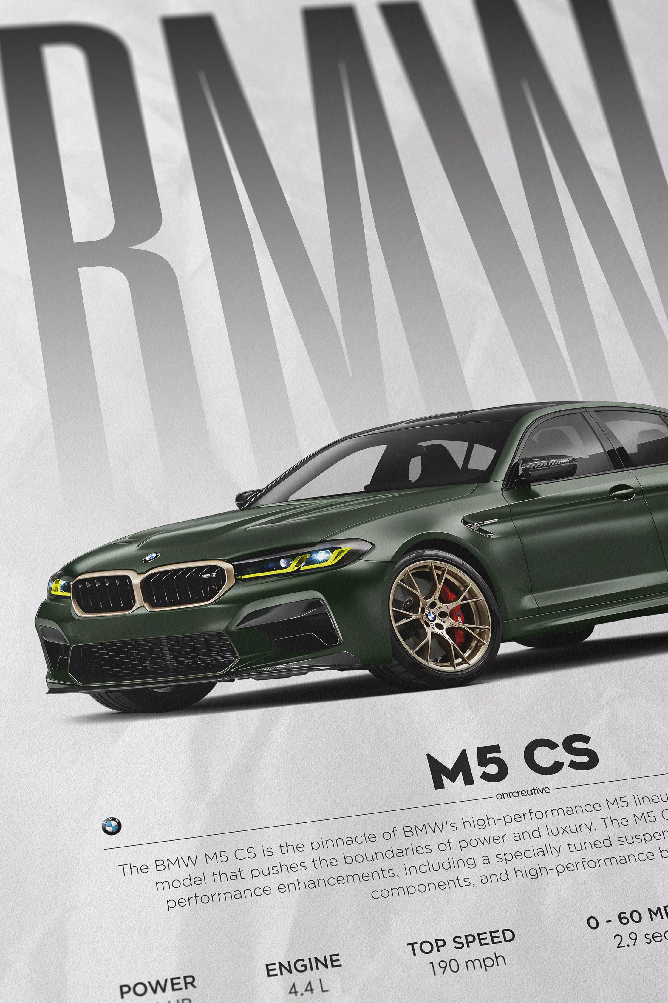 BMW M5 CS Poster - image 2