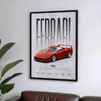 Ferrari F40 Car Poster - image 2