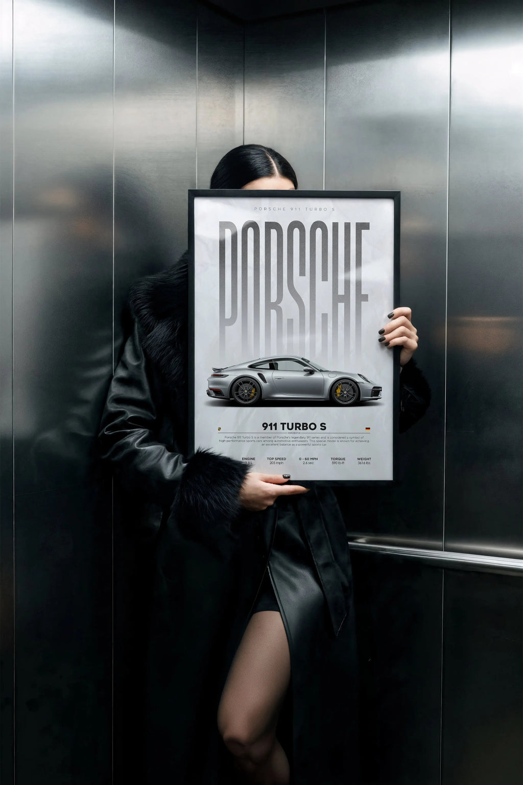 Porsche 911 Turbo S 992 Car Poster - image 2