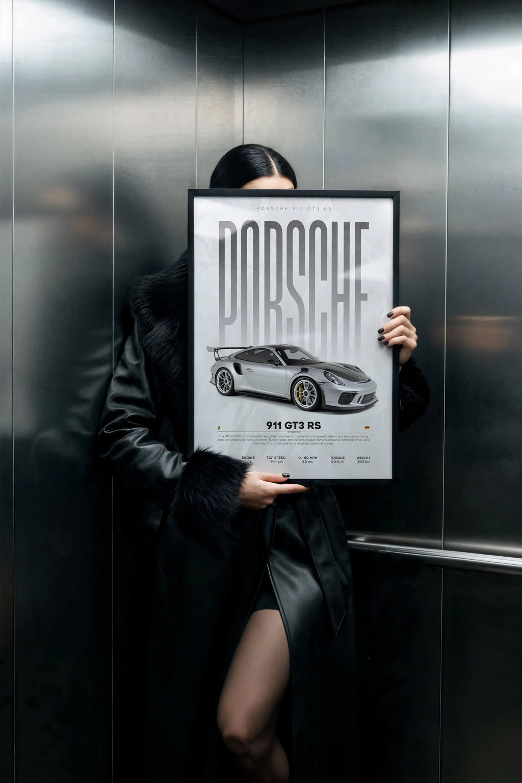 Porsche 911 GT3 RS 991.2 Weissach Package Car Poster - image 2