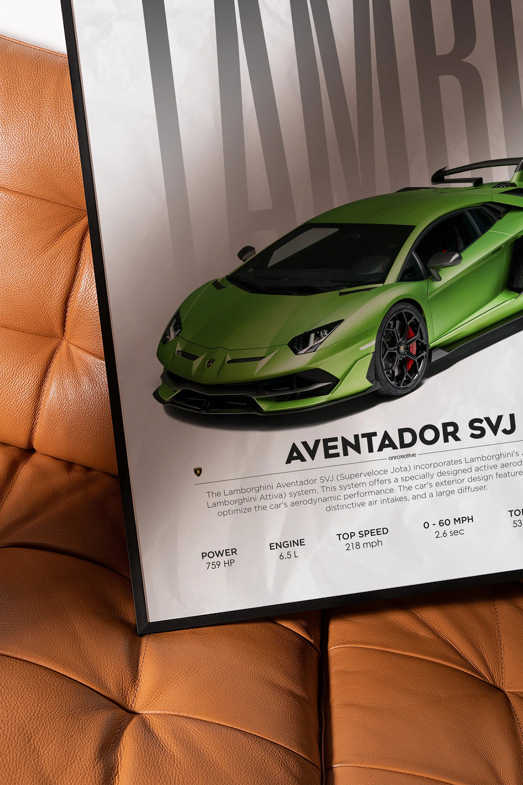 Lamborghini Aventador SVJ Car Poster - image 4