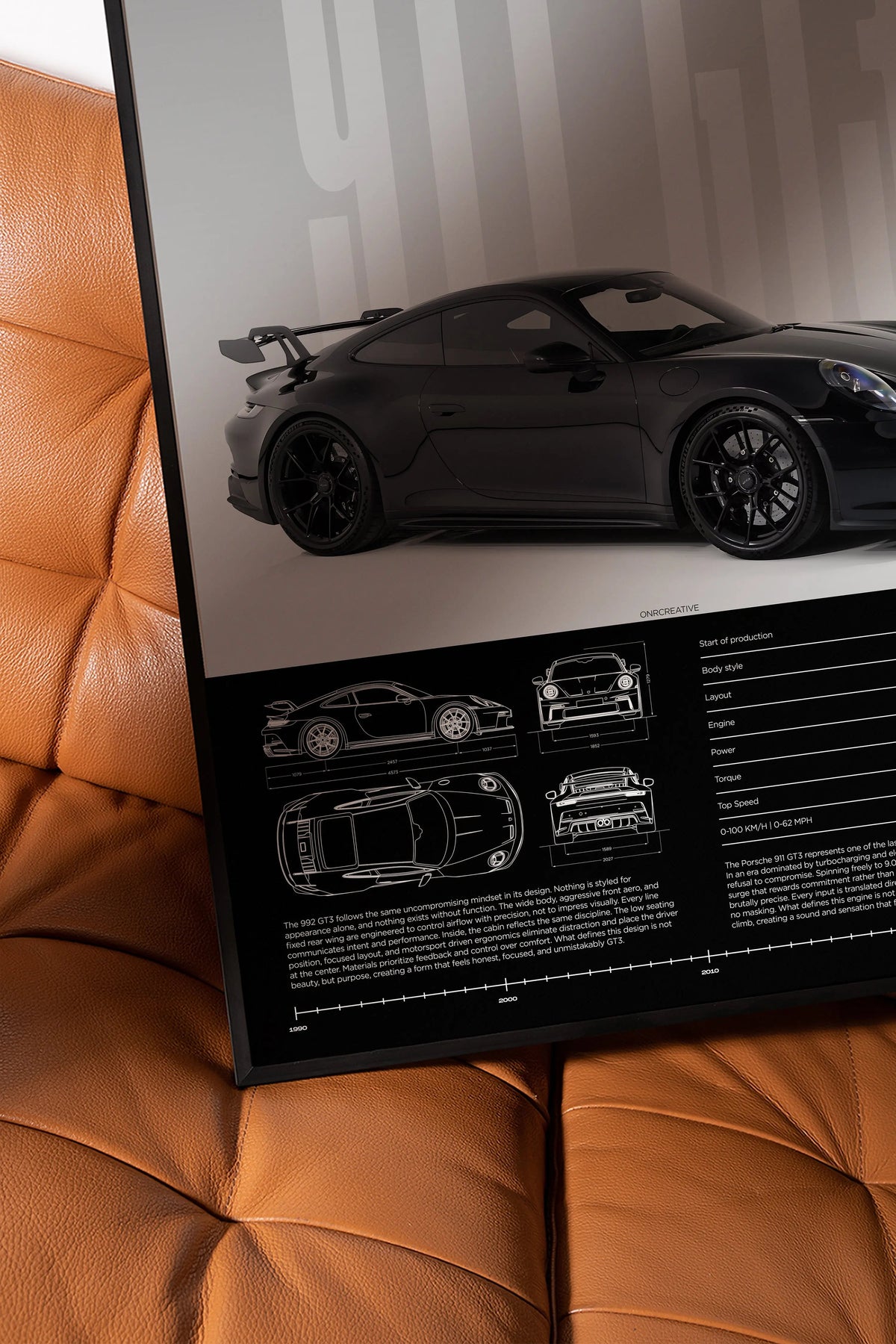 Porsche 911 GT3 992 Car Poster - image 5