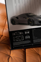 Ferrari 488 Pista Car Poster - image 3