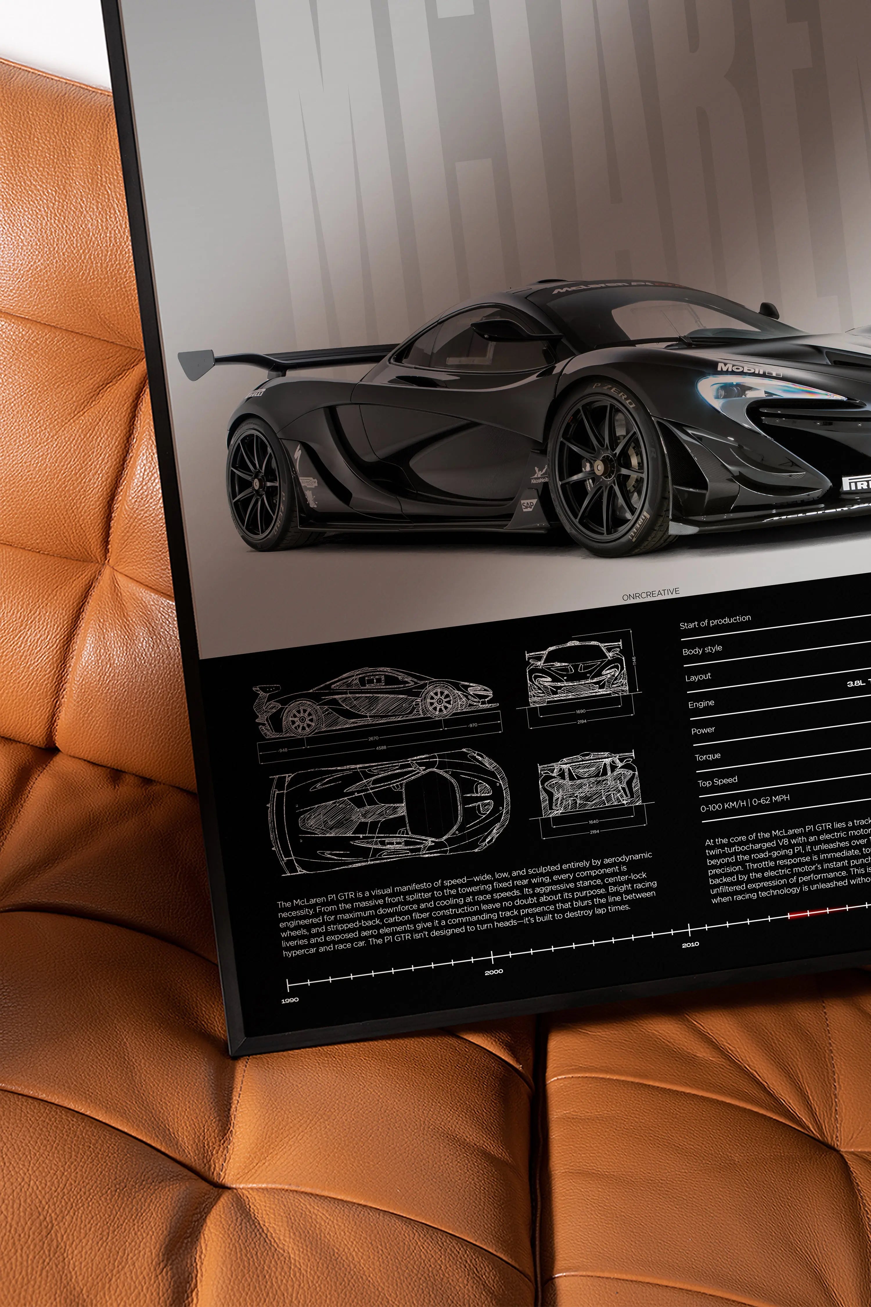 McLaren P1 GTR Car Poster - image 4