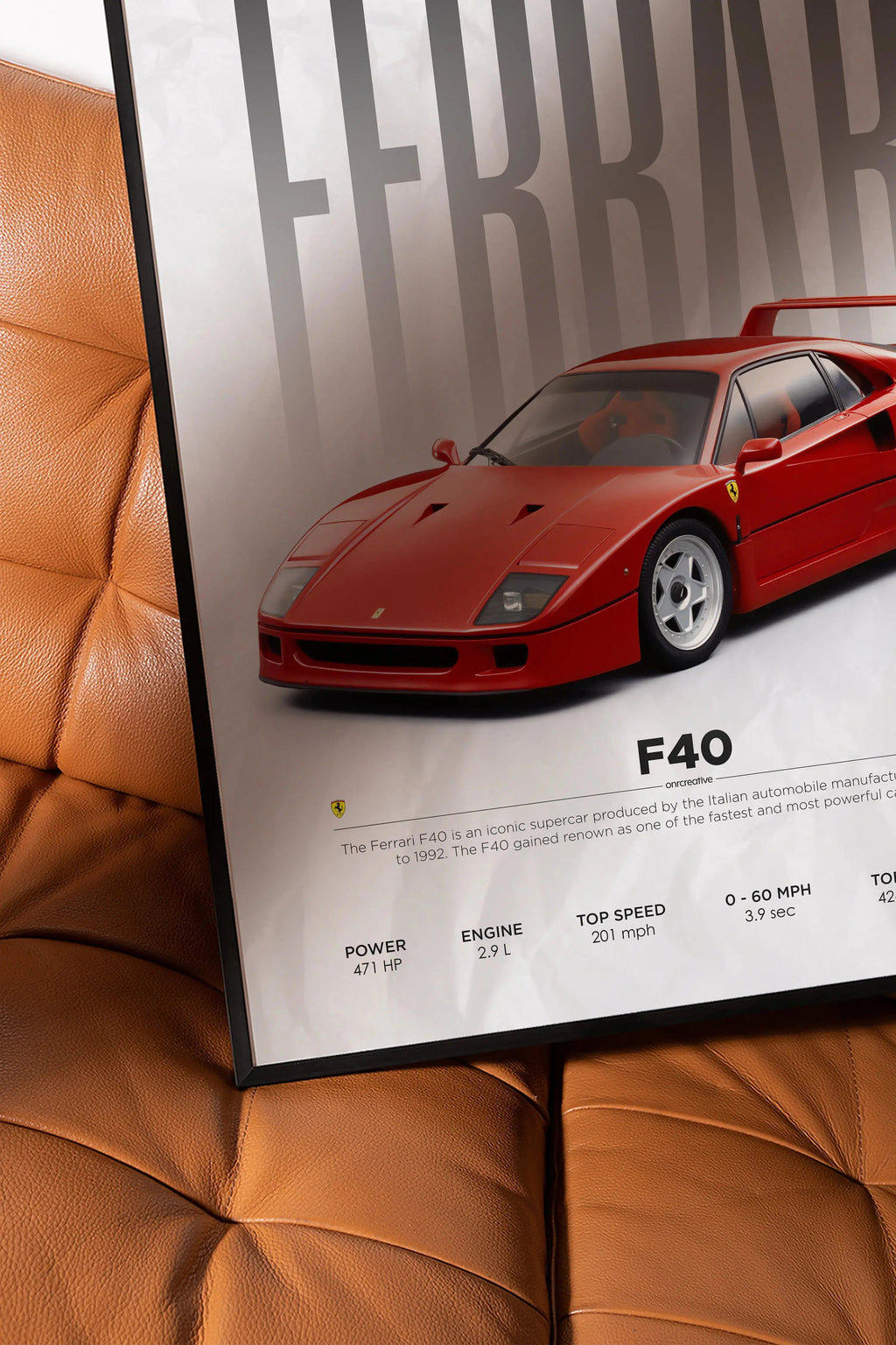 Ferrari F40 Car Poster - image 4