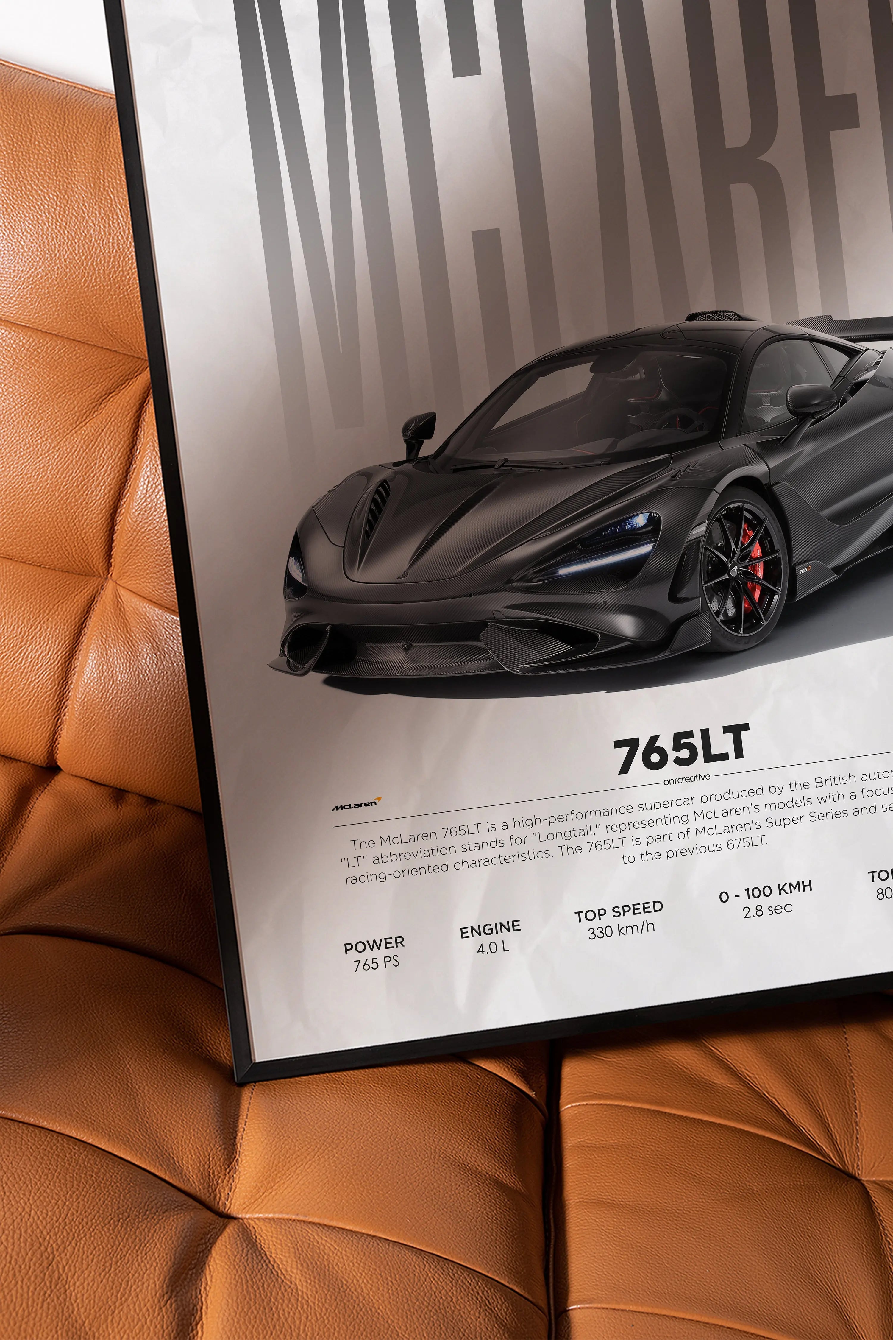 McLaren 765LT Car Poster - image 3