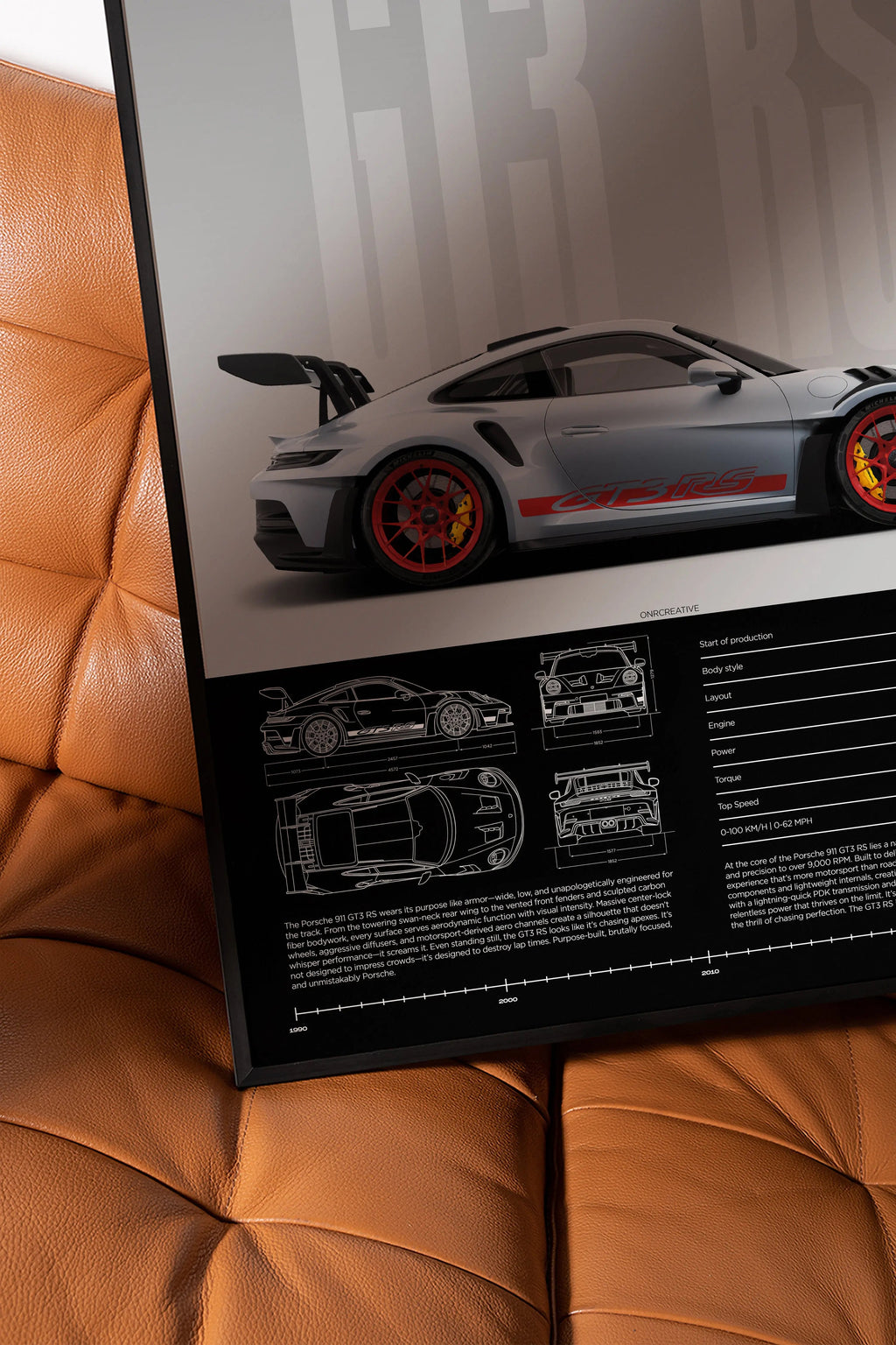 Porsche 911 GT3 RS Car Poster - image 2