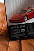Ferrari F40 Car Poster - image 2