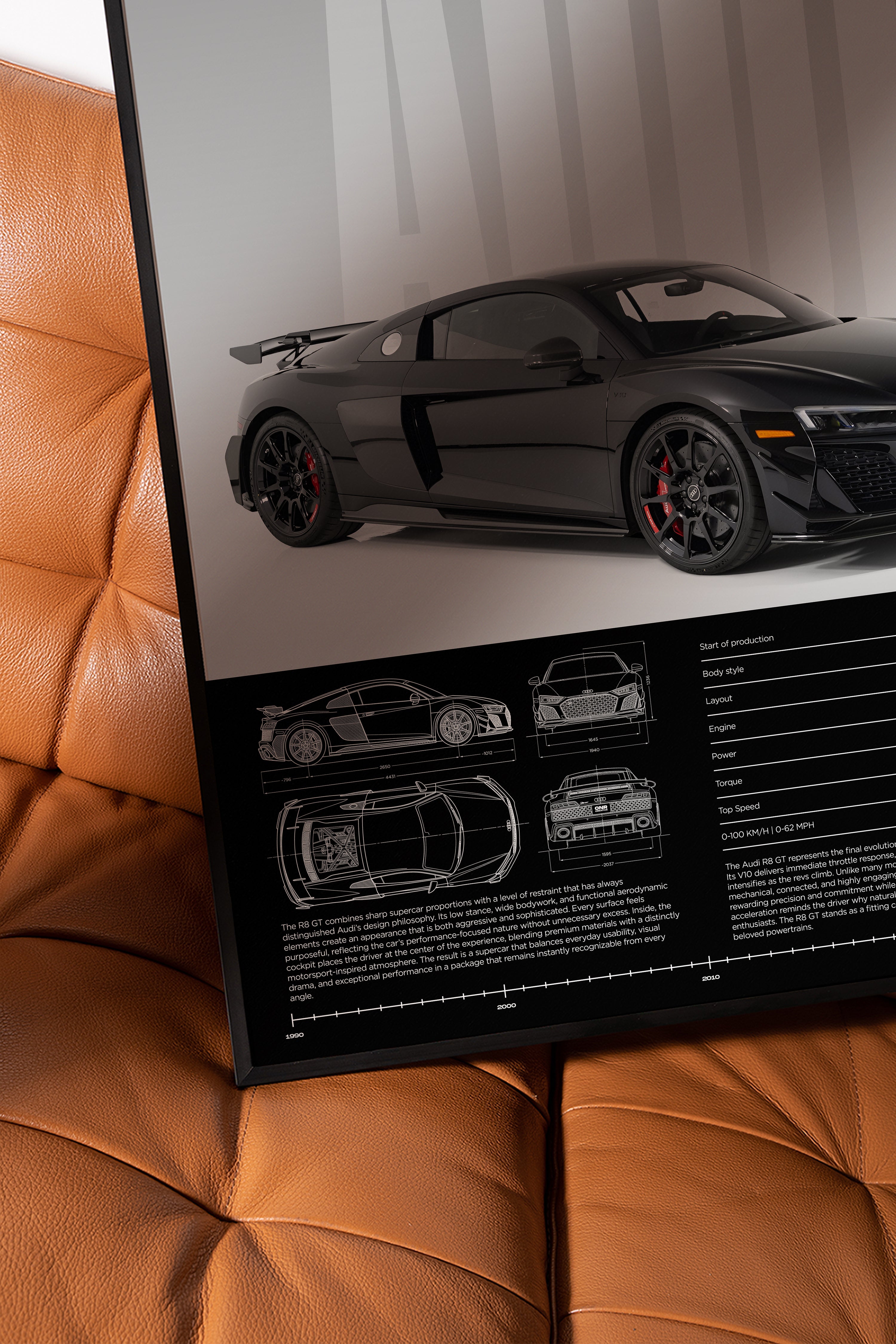 Audi R8 V10 GT Car Poster - image 3