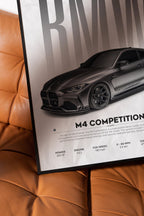 BMW M4 Competition G82 Car Poster - image 3