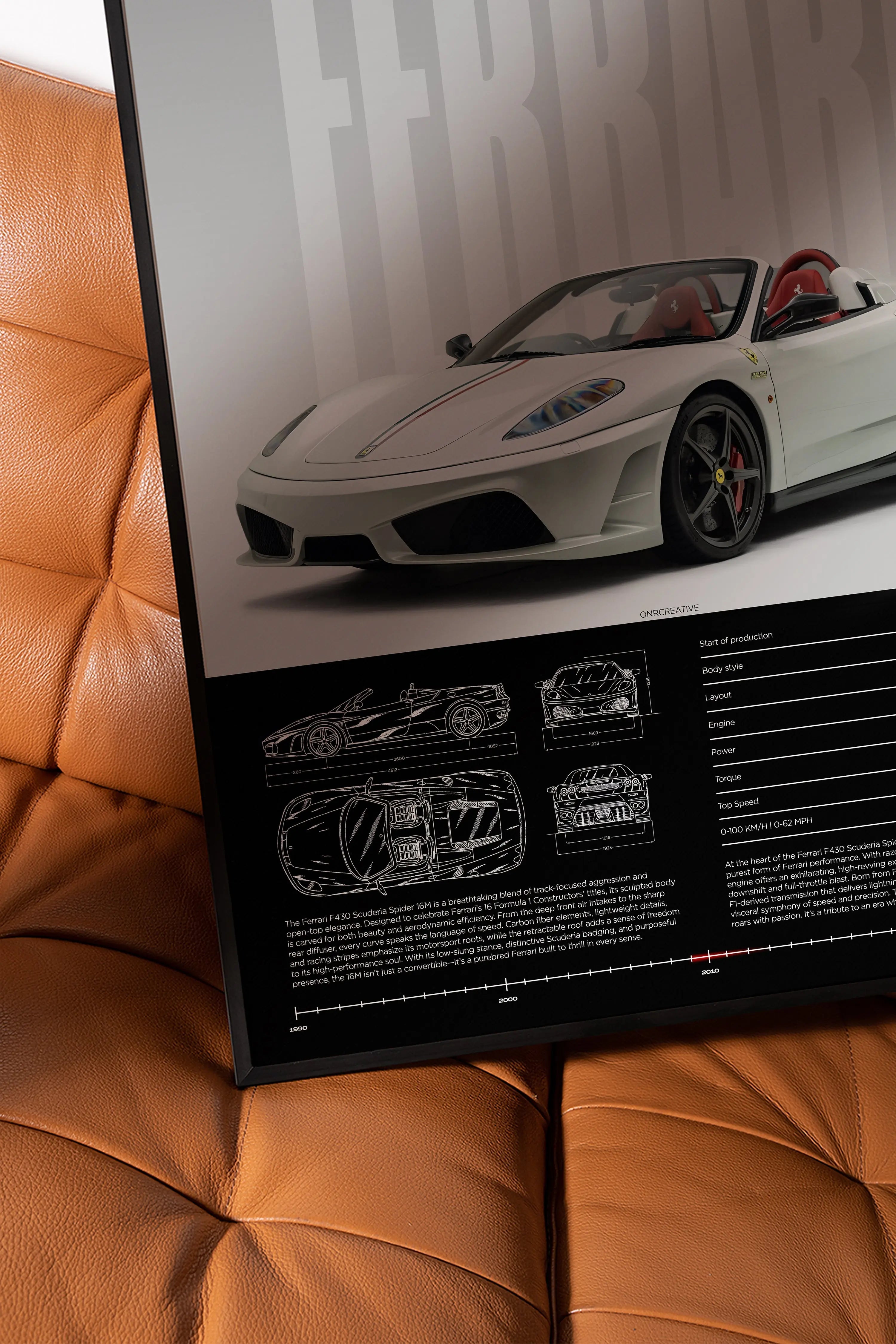 Ferrari F430 Scuderia Spider 16M Car Poster - image 3