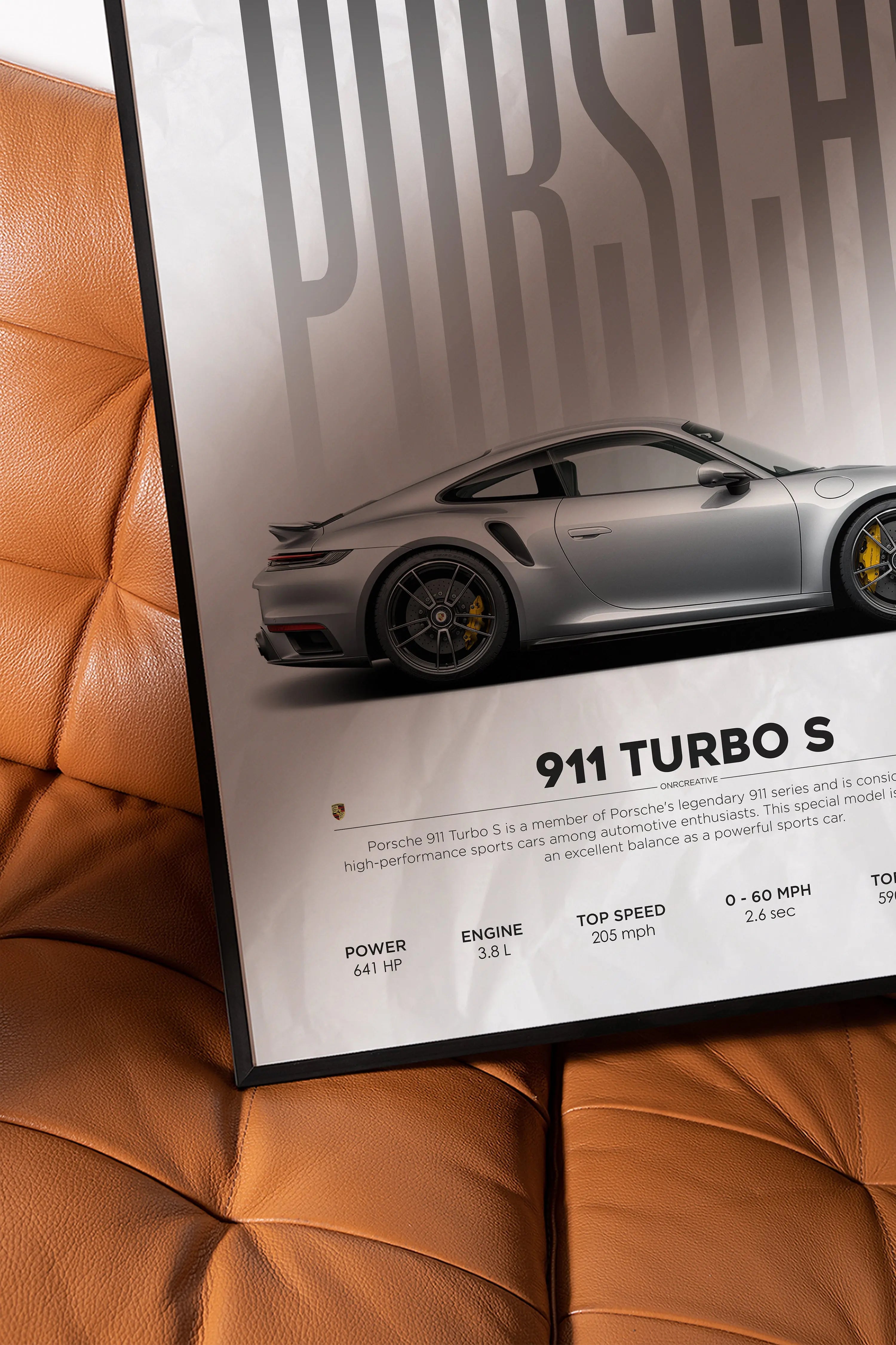 Porsche 911 Turbo S 992 Car Poster - image 4
