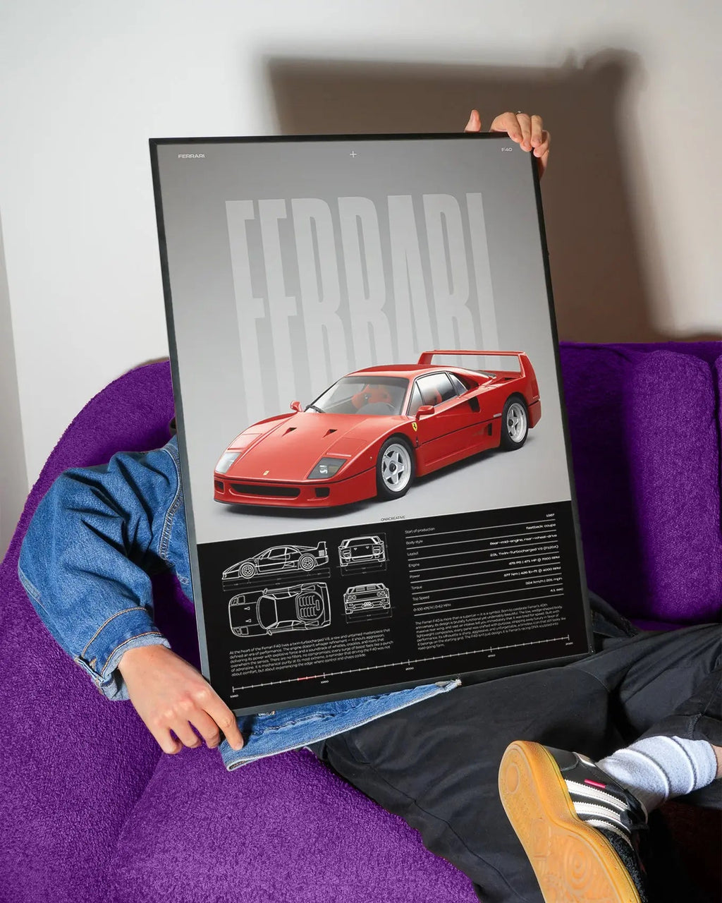 Ferrari F40 Car Poster - image 5