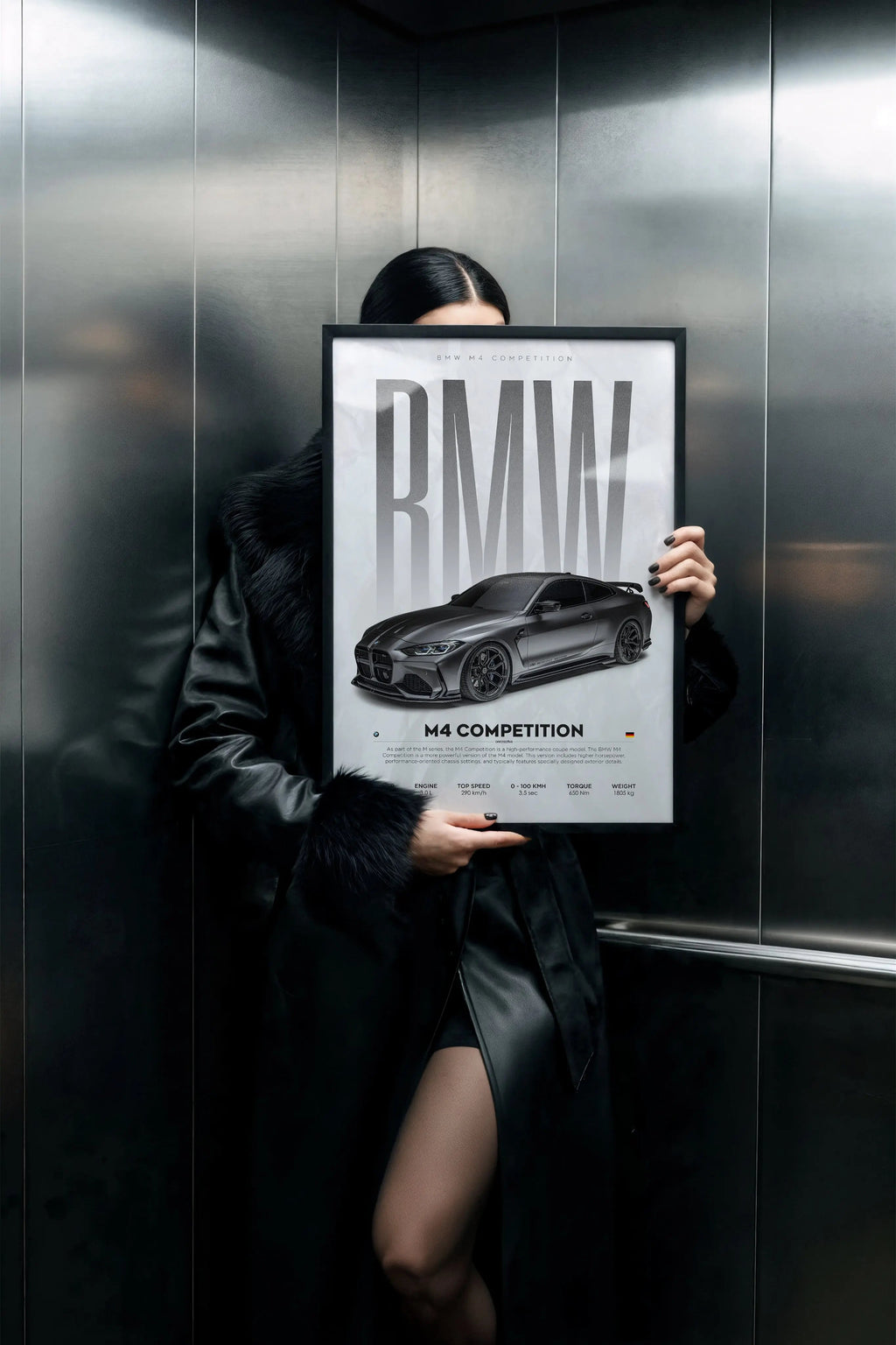 BMW M4 Competition G82 Car Poster - image 2