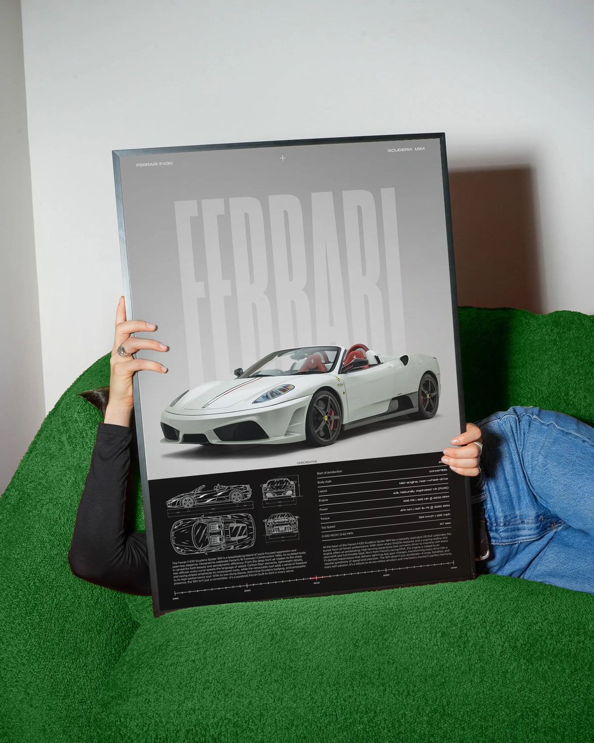 Ferrari F430 Scuderia Spider 16M Car Poster - image 4