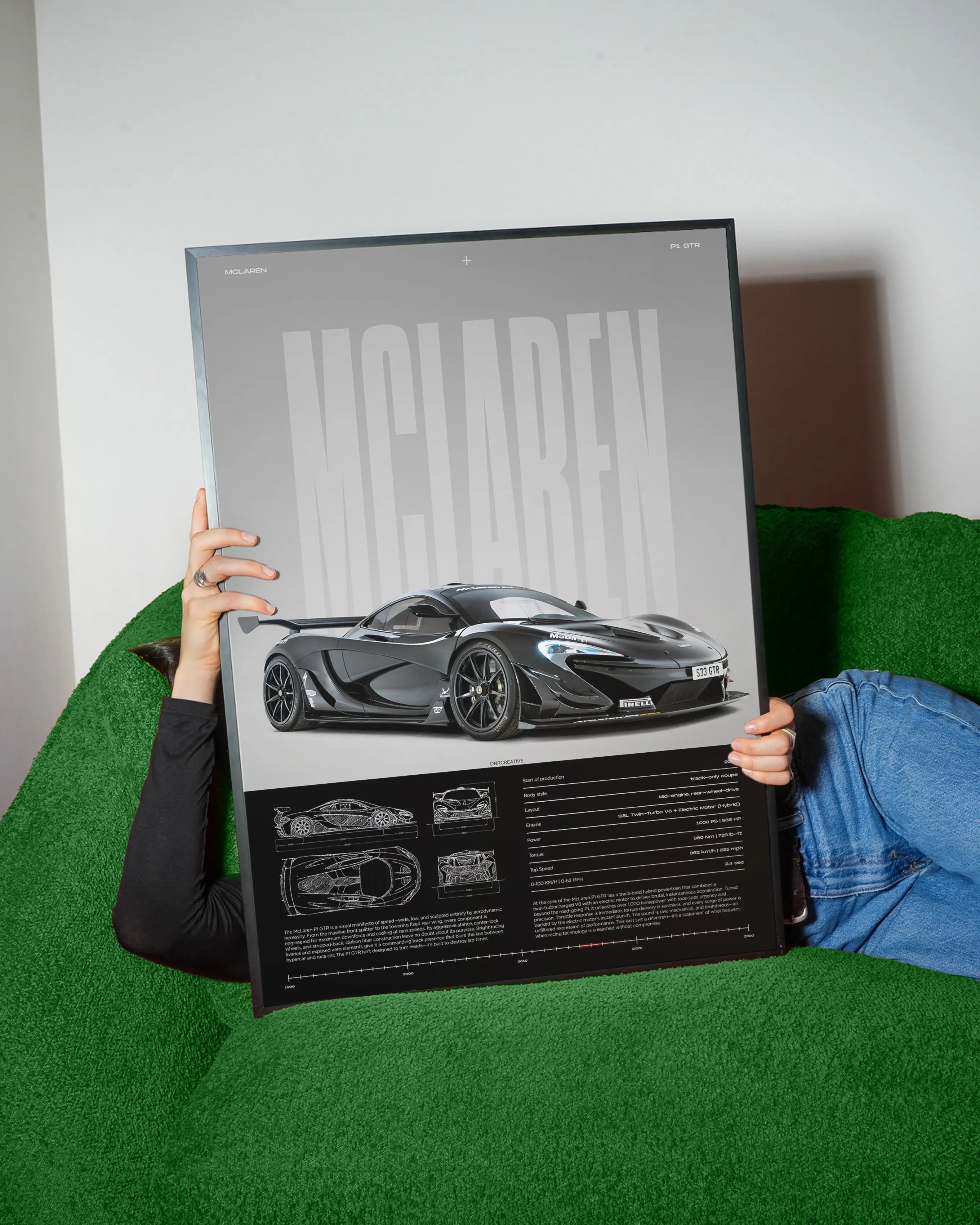 McLaren P1 GTR Car Poster - image 3