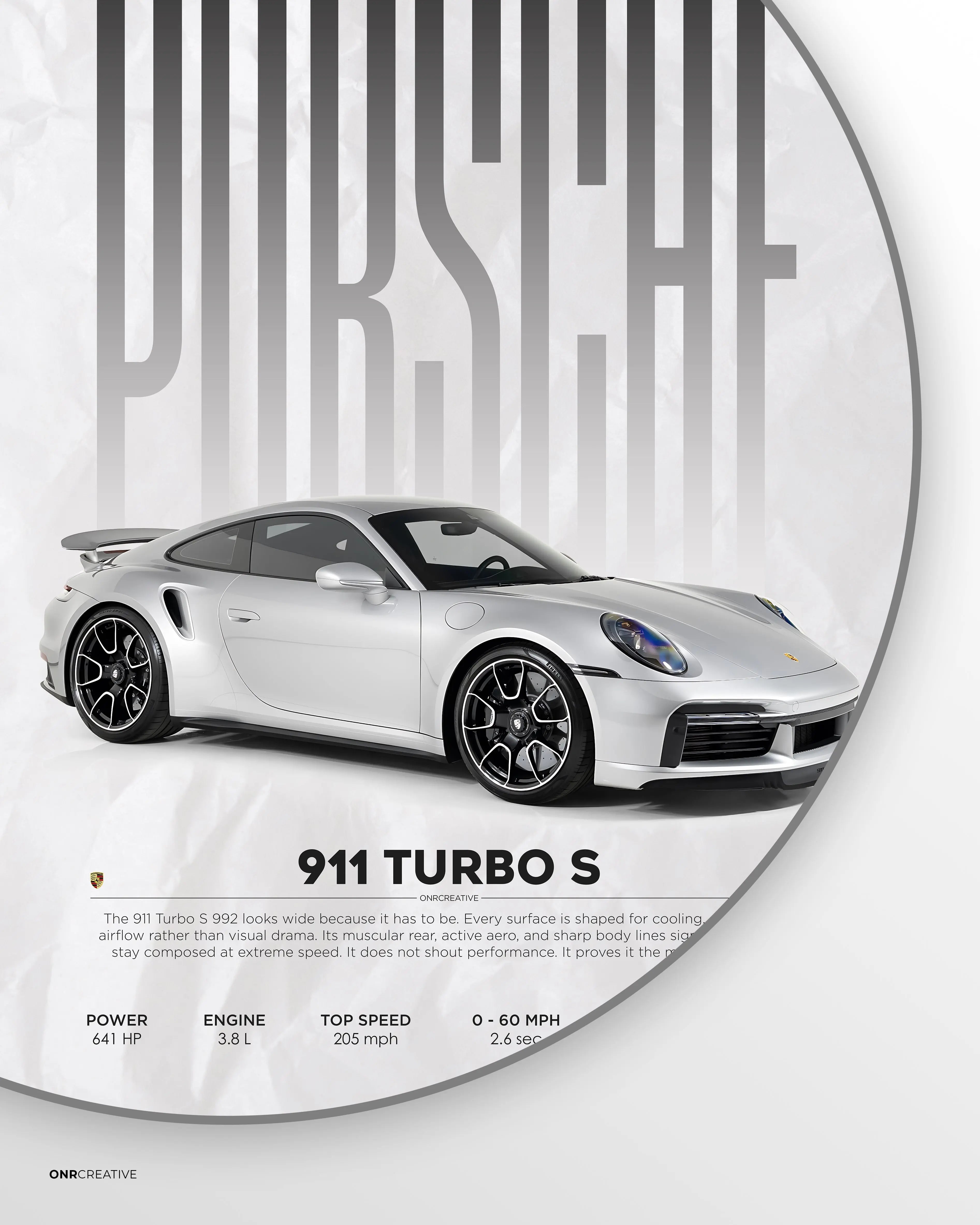 Porsche 911 Turbo S 992 Car Poster - image 5