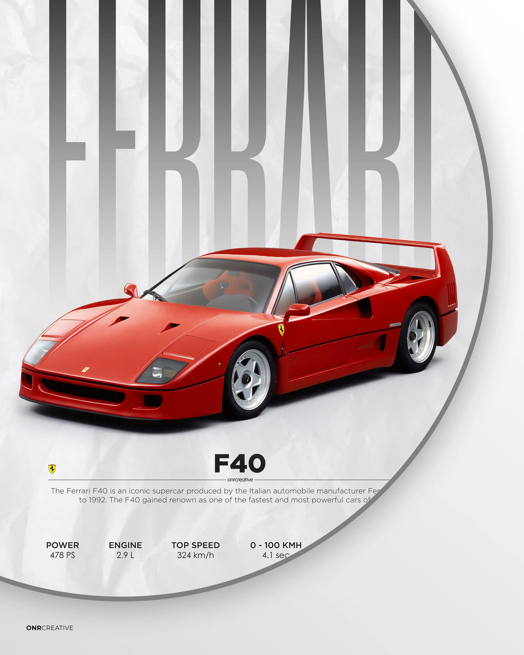Ferrari F40 Car Poster - image 6