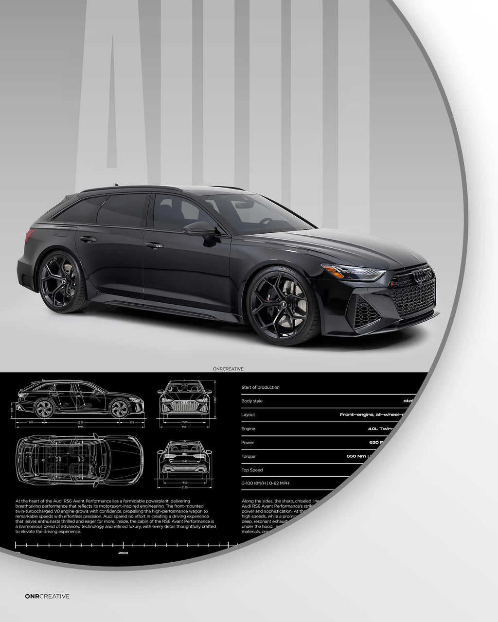 Audi RS6 Avant Car Poster - image 5