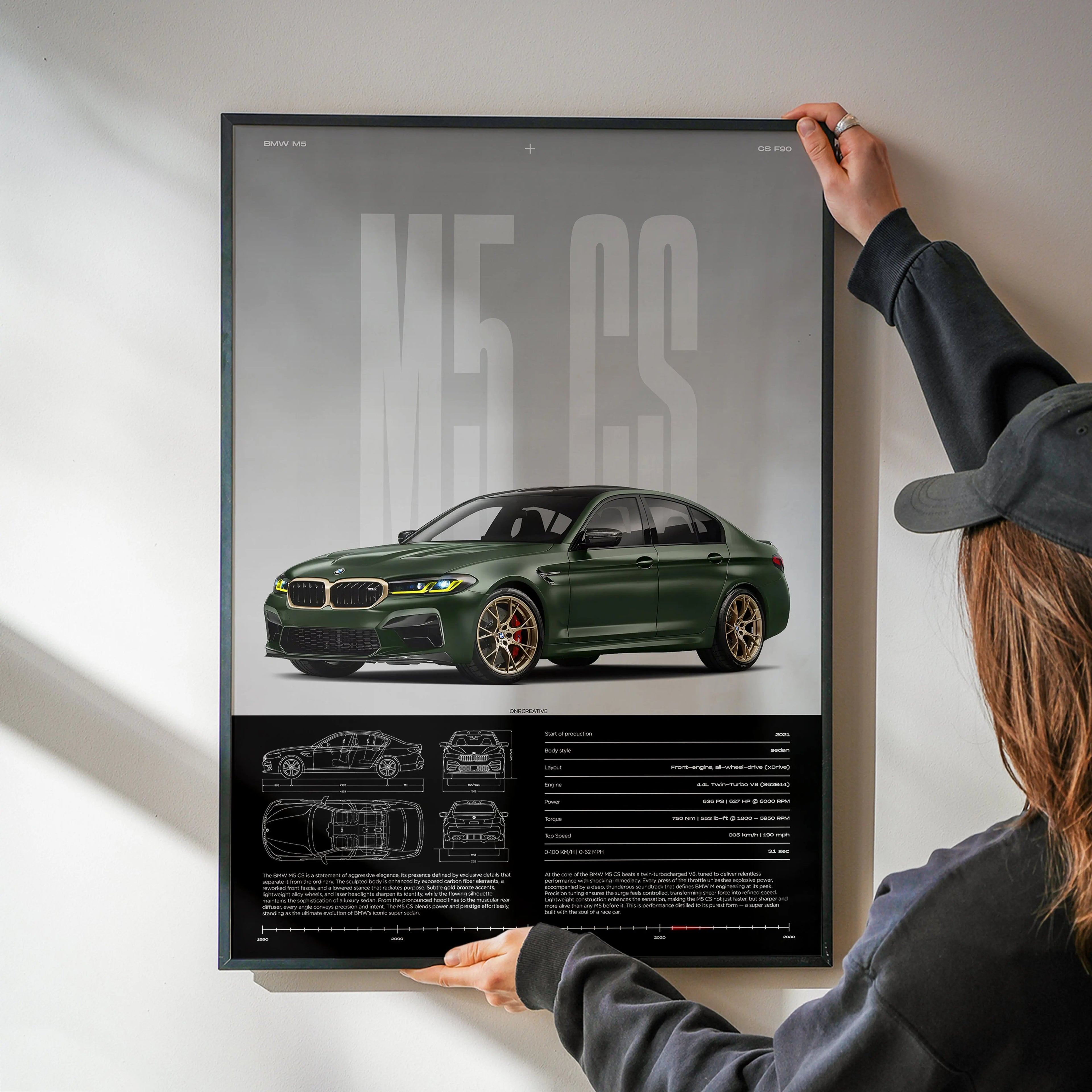 BMW M5 CS Car Poster - image 2