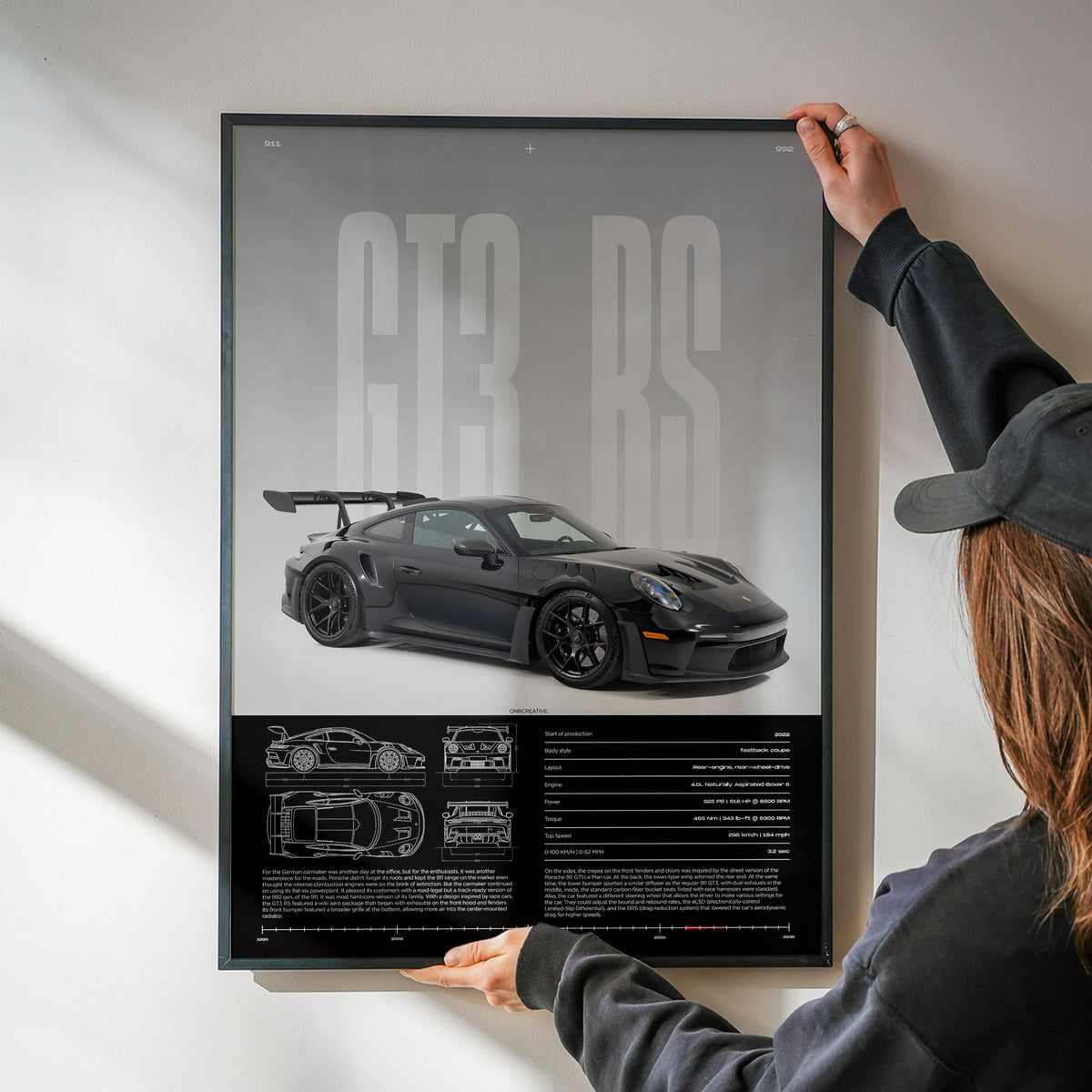Weissach Package Porsche 911 GT3 RS Car Poster - image 2