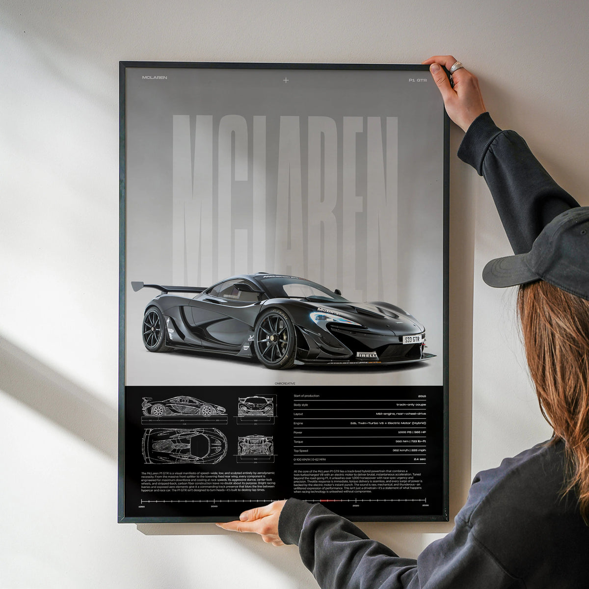 McLaren P1 GTR Car Poster - image 2