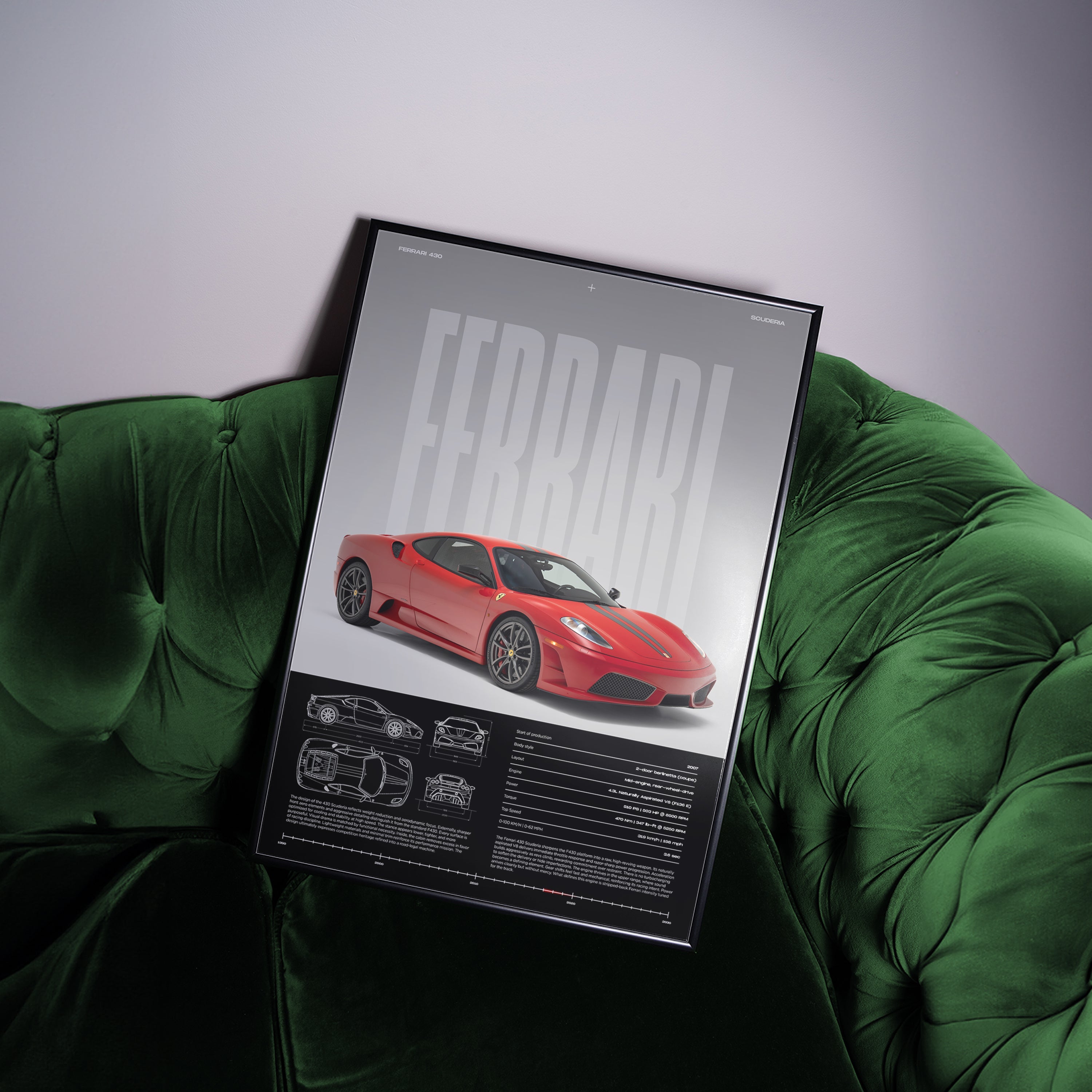 Ferrari F430 Scuderia Car Poster - image 2